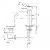 REMER METRICA SLAVINA ZA LAVABO 150 BRUSHED GOLD