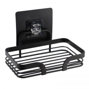 ŽIČANI DRŽAČ SAPUNA SAMOLEPLJIVI CRNI