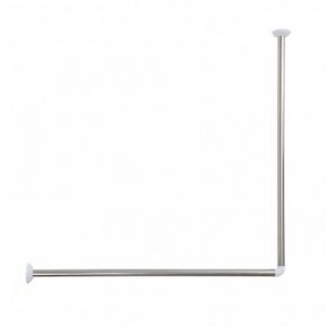 DRŽAČ ZAVESE 80X80 INOX HROM
