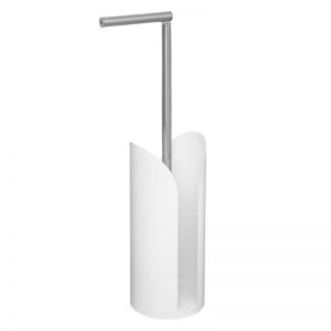 DRŽAČ TOALET PAPIRA FIVE METAL BELA