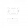 LAVABO 56X39 COPEN BLACK tehnicki crtez