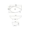 LAVABO 61X36 OLIVE CRNI MAT