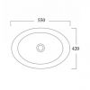 LAVABO 55X42 METAMORFOSI BEL/O