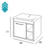 DONJI DEO 65 LATTE DB BELO/CRNO
