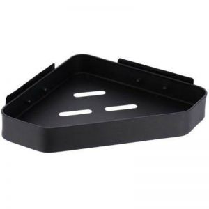 METALNA UGAONA POLICA SAMOLEPLJIVA CRNA