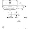LAVABO GEBERIT SMYLE 55