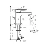 Hansgrohe VERNIS SLAVINA ZA LAVABO 100 CRNA/MAT