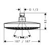 Hansgrohe TUŠ RUŽA CROMA E180 2F