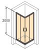 KABINA 90X90 6 X1 HUPPE h200