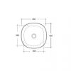 LAVABO 42X42 OLIMPIA PADDEL CRNI