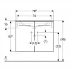 GEBERIT SQUARE ORMARIĆ 80 B/V
