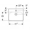 LAVABO 45X36 GEBERIT SMYLE SQUARE