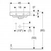 LAVABO 45X36 GEBERIT SMYLE SQUARE