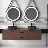 LAVABO F40x12.5 STAKLENI CRNI