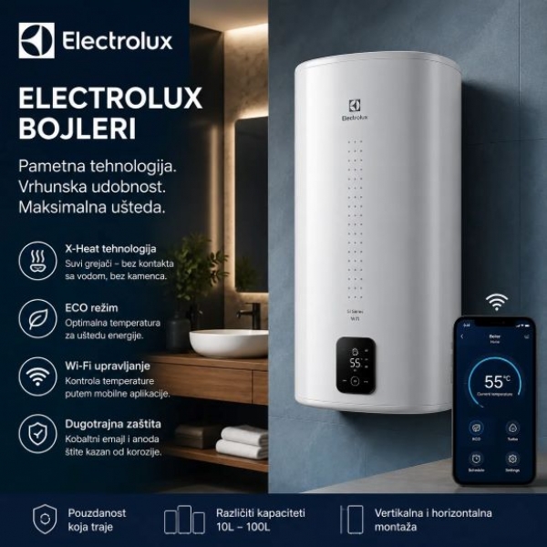 Electrolux bojleri – Wi-Fi, Slim i ECO modeli | Aqualand.rs
